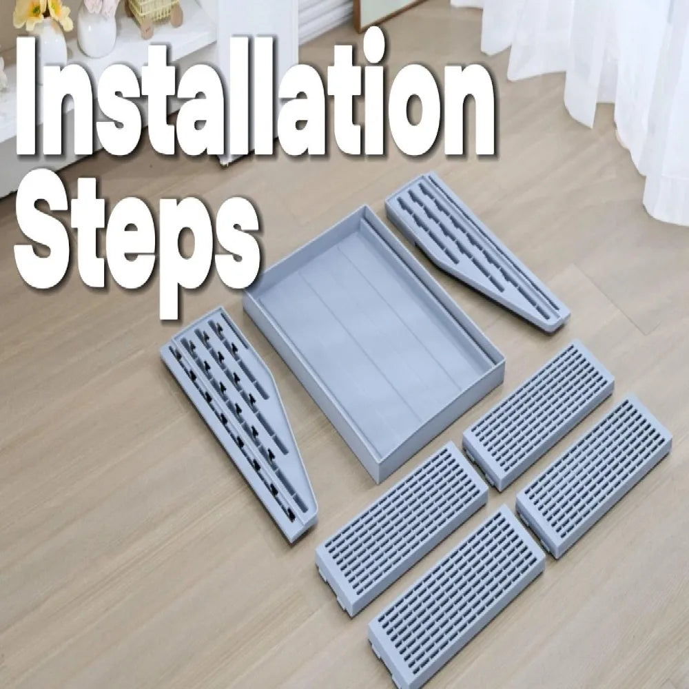 Adjustable Elevated Cat Litter Box Step With Filter Function
