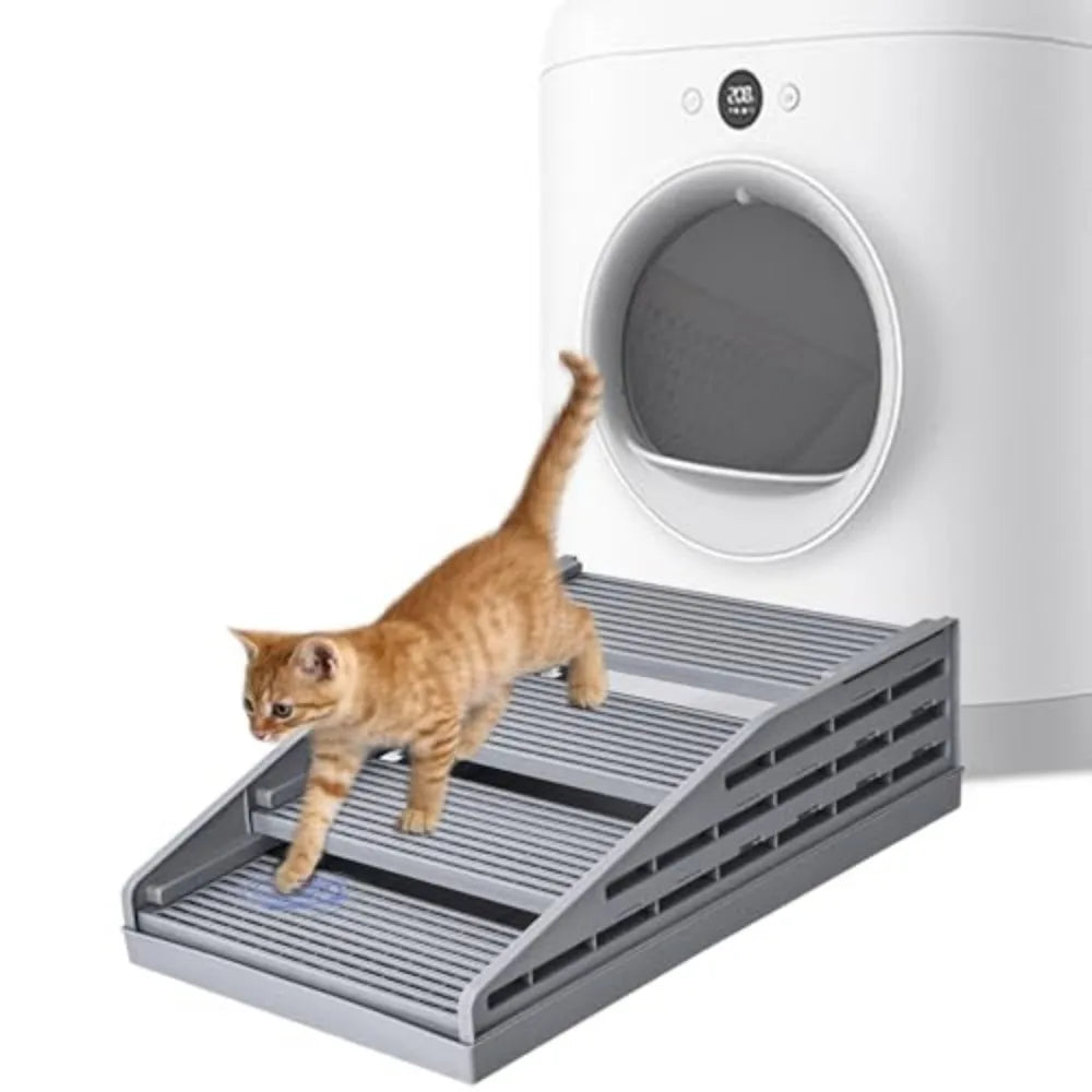 Adjustable Elevated Cat Litter Box Step With Filter Function