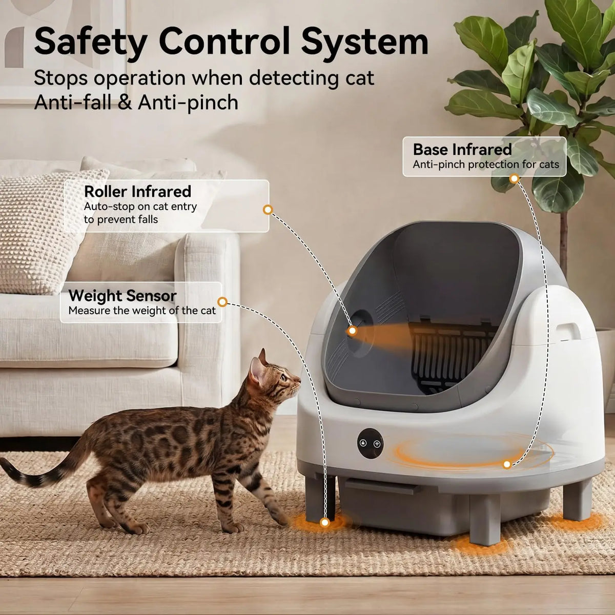 Nordivale Automatic Self Cleaning Cat Litter Box With Odor Control