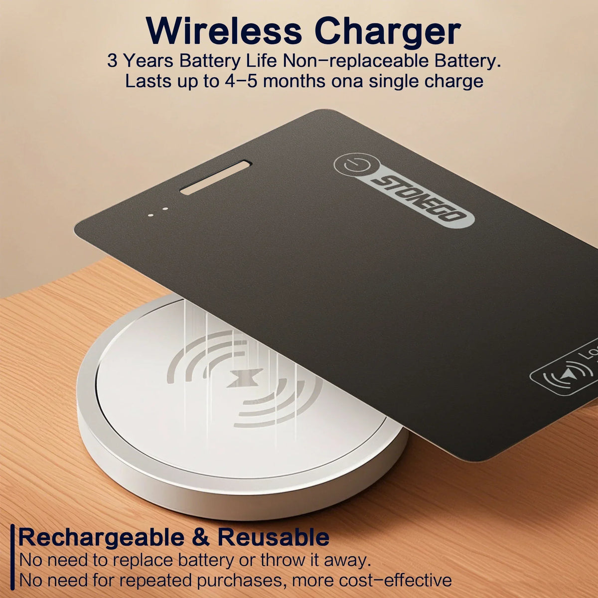Stonego Rechargeable Bluetooth Tracker For Pets And Keys