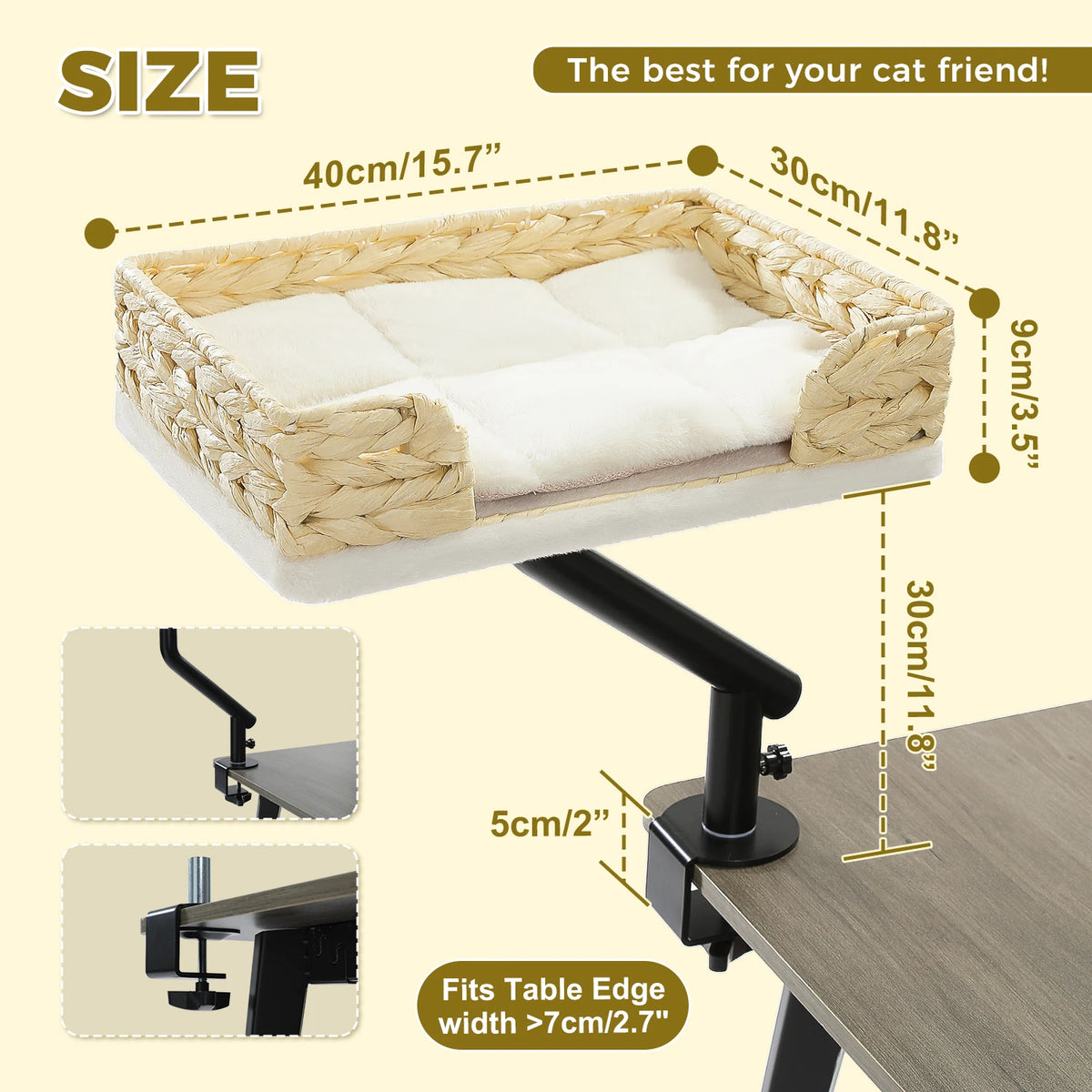 PAWZ Road Premium Adjustable Indoor Cat Desk Bed Stand