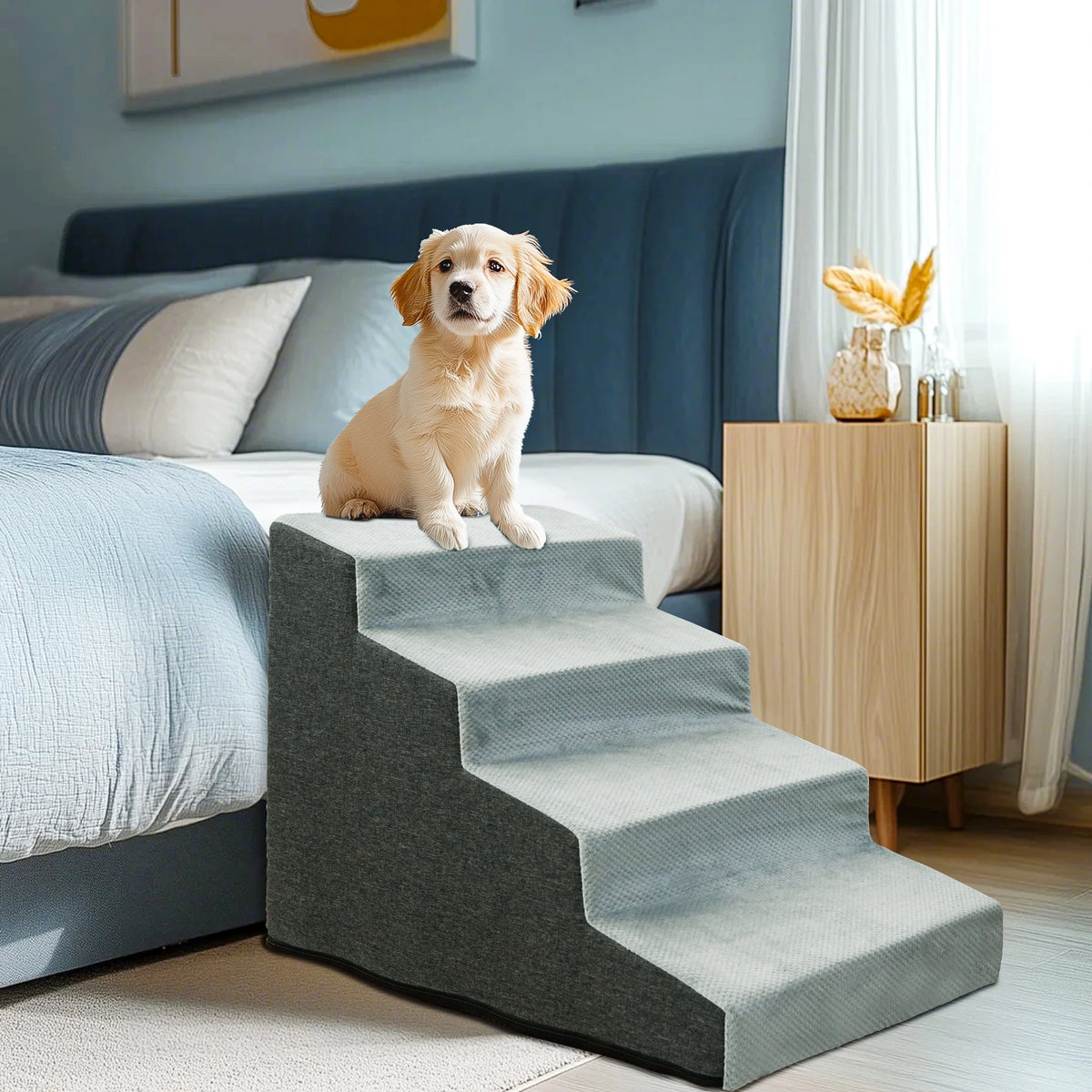 Non Slip High Density Foam Dog Stairs For Small Puppies
