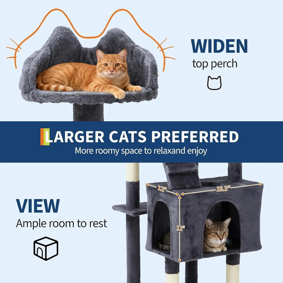Premium Multi Cat Tower Featuring Sisal Scratching Posts And Condos