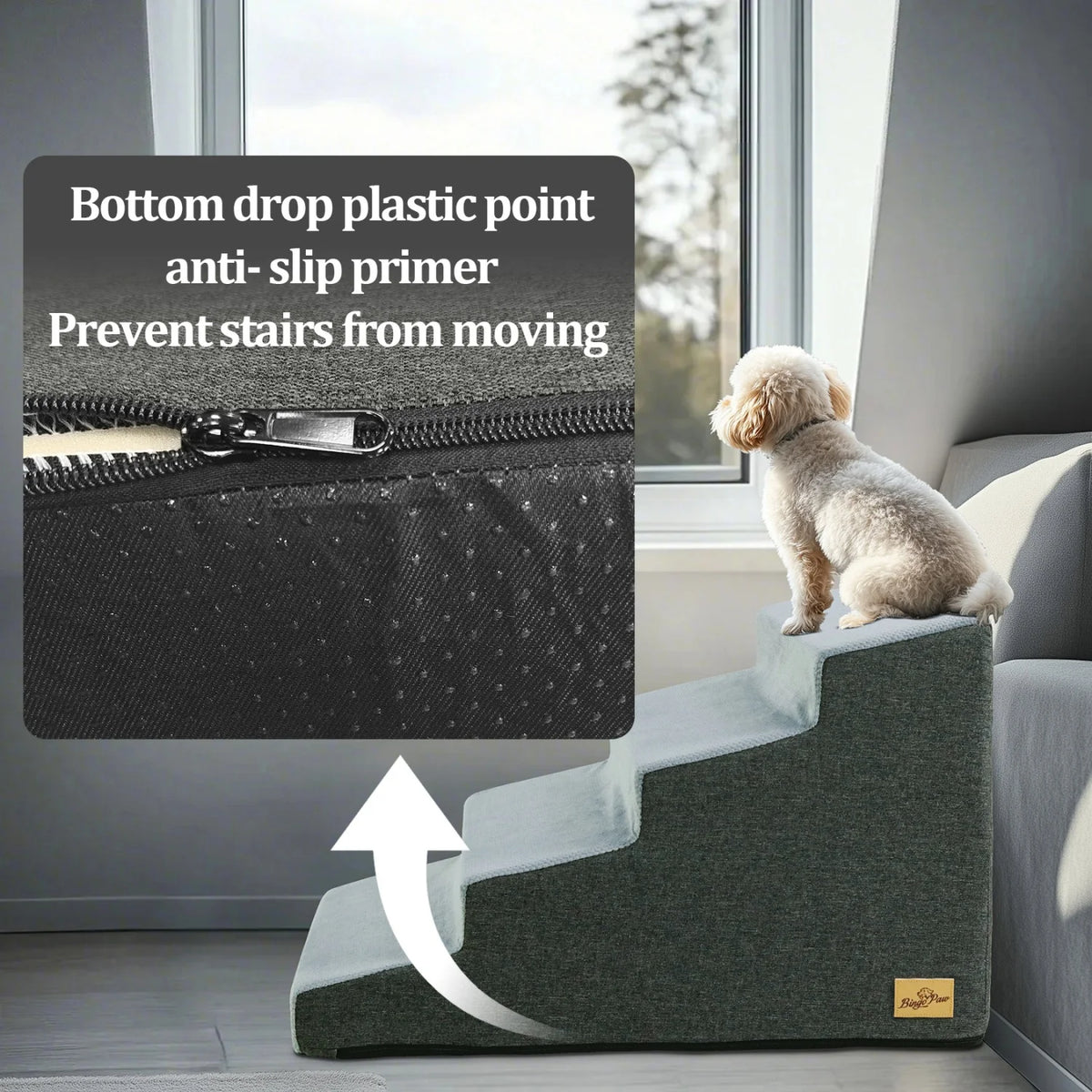 Comfortable Pet Steps For Small Dogs Non Slip Washable Cover
