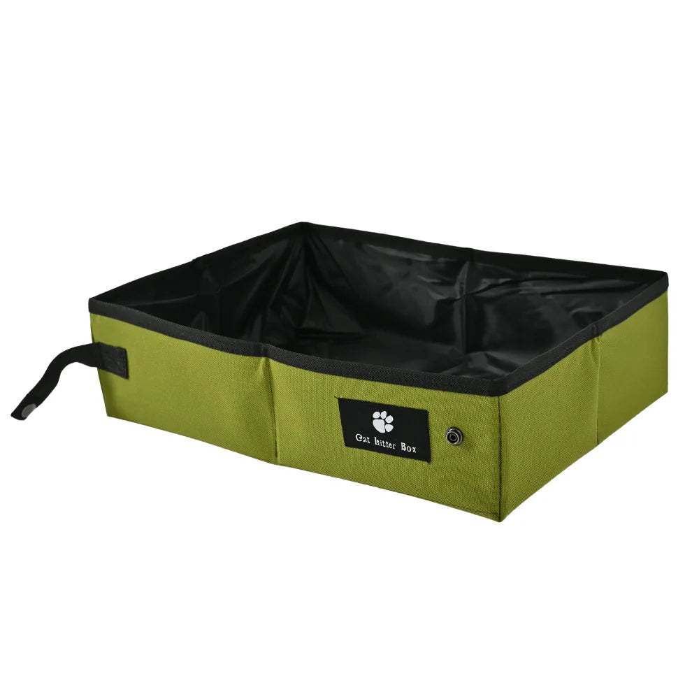 Foldable Waterproof Portable Cat Litter Box Travel Litter Tray.
