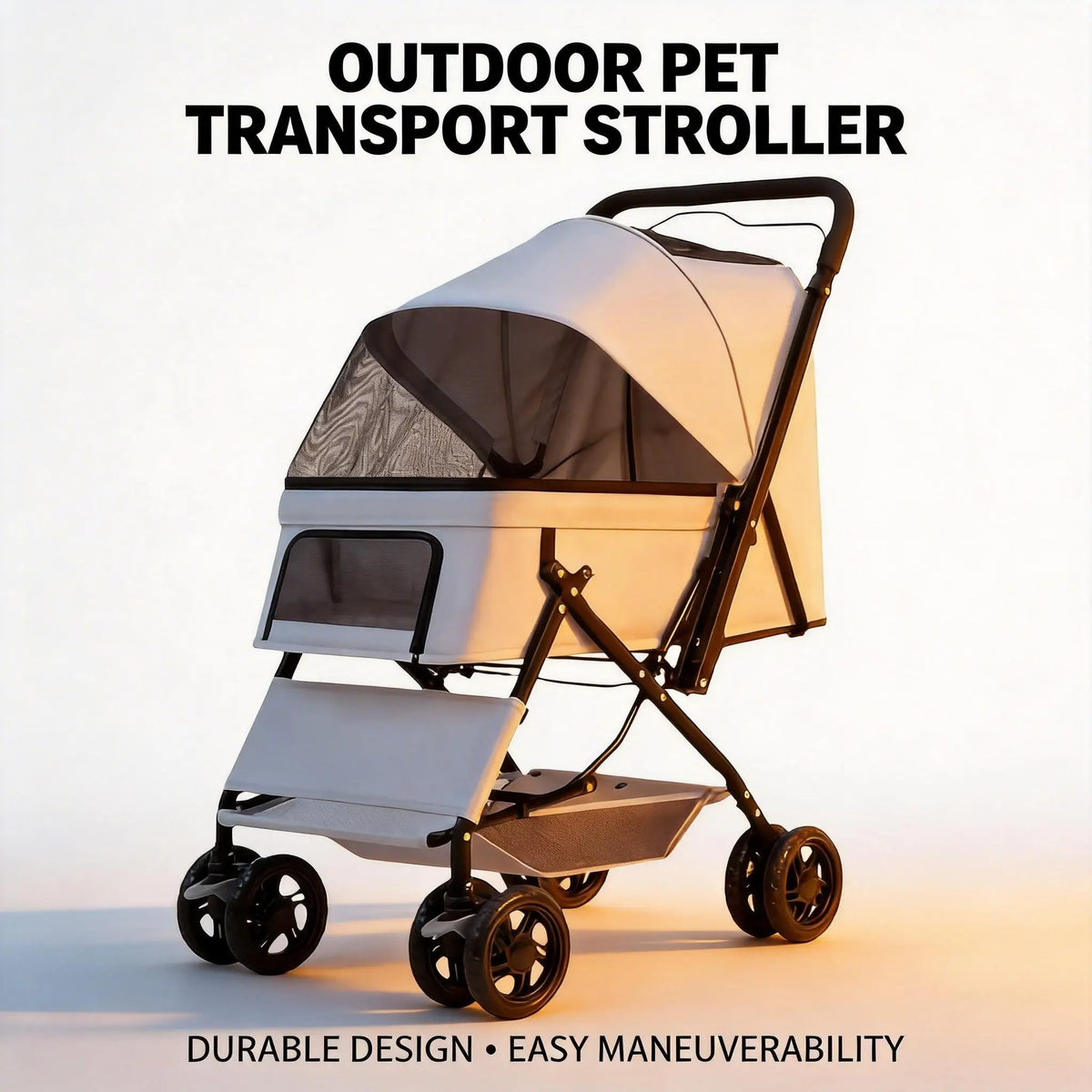 Premium Four Wheel Pet Stroller For Dogs Cats Portable Travel