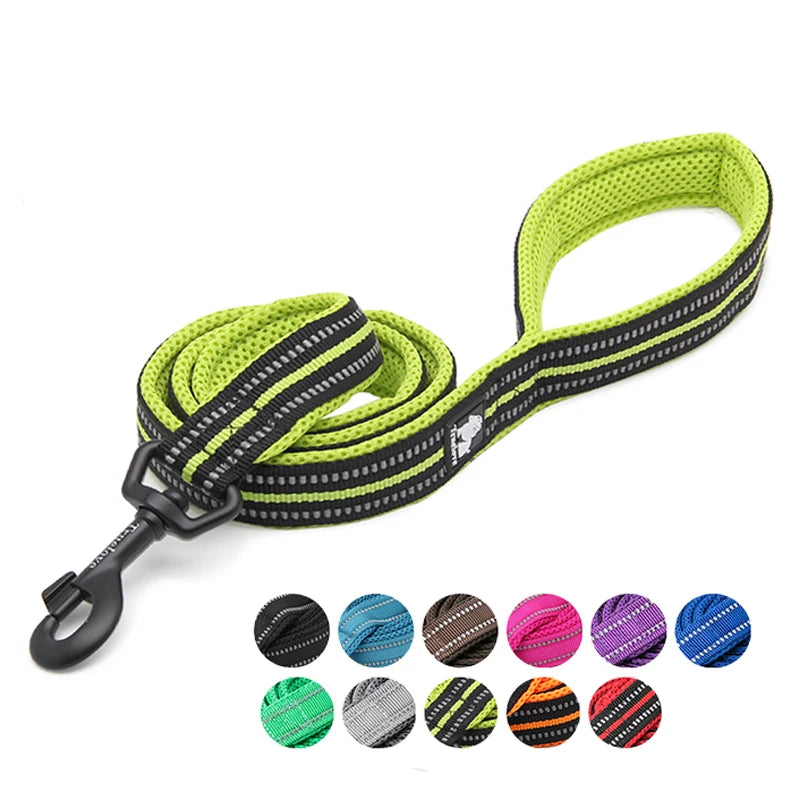 Winhyepet Premium Padded Nylon Dog Leash With Reflective Trim