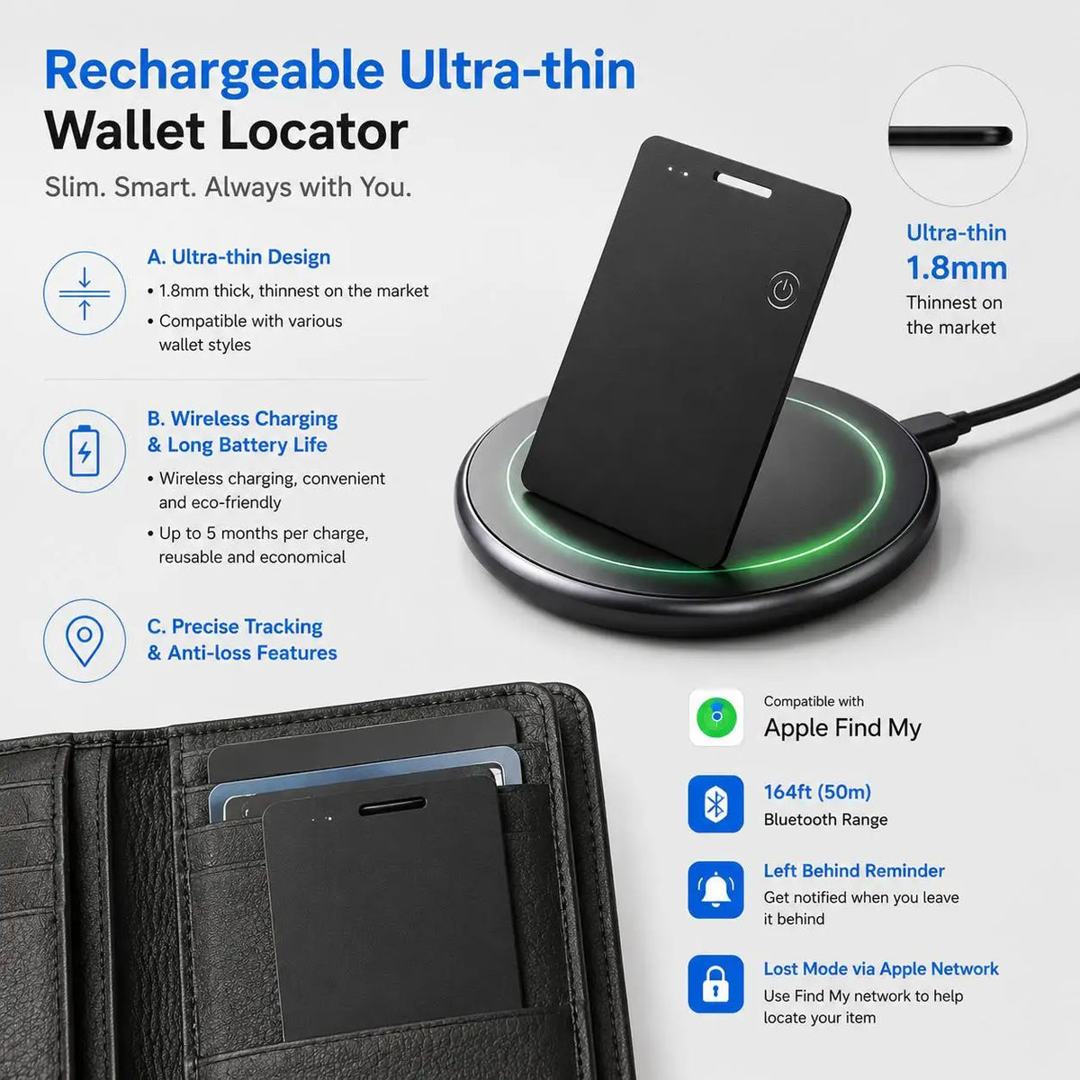Stonego Rechargeable Bluetooth Tracker For Pets And Keys