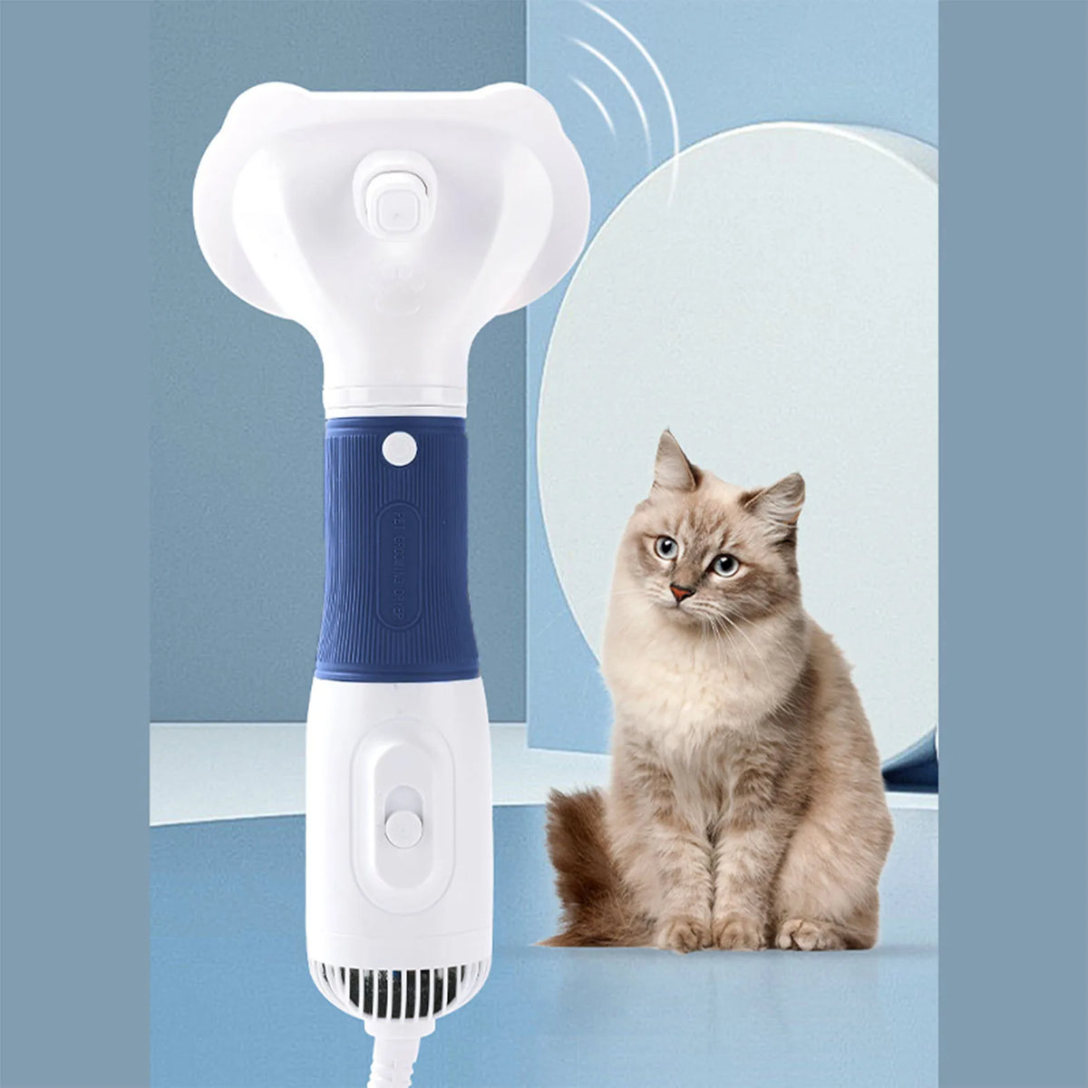 3 In 1 Pet Hair Dryer With Slicker Brush Attachment