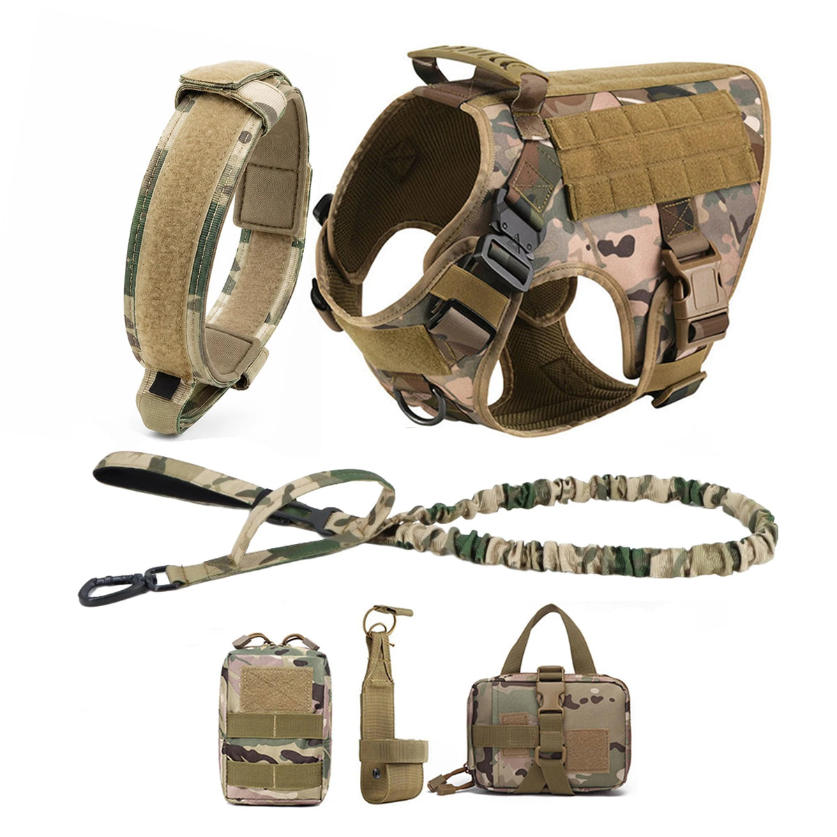 PETRAVEL Tactical Dog Harness Featuring Padded Quick Release Construction