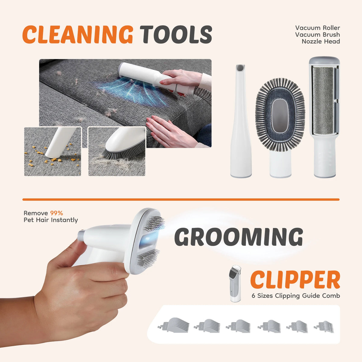 Professional Pet Grooming Clipper And Trimmer With Adjustable Speed Settings