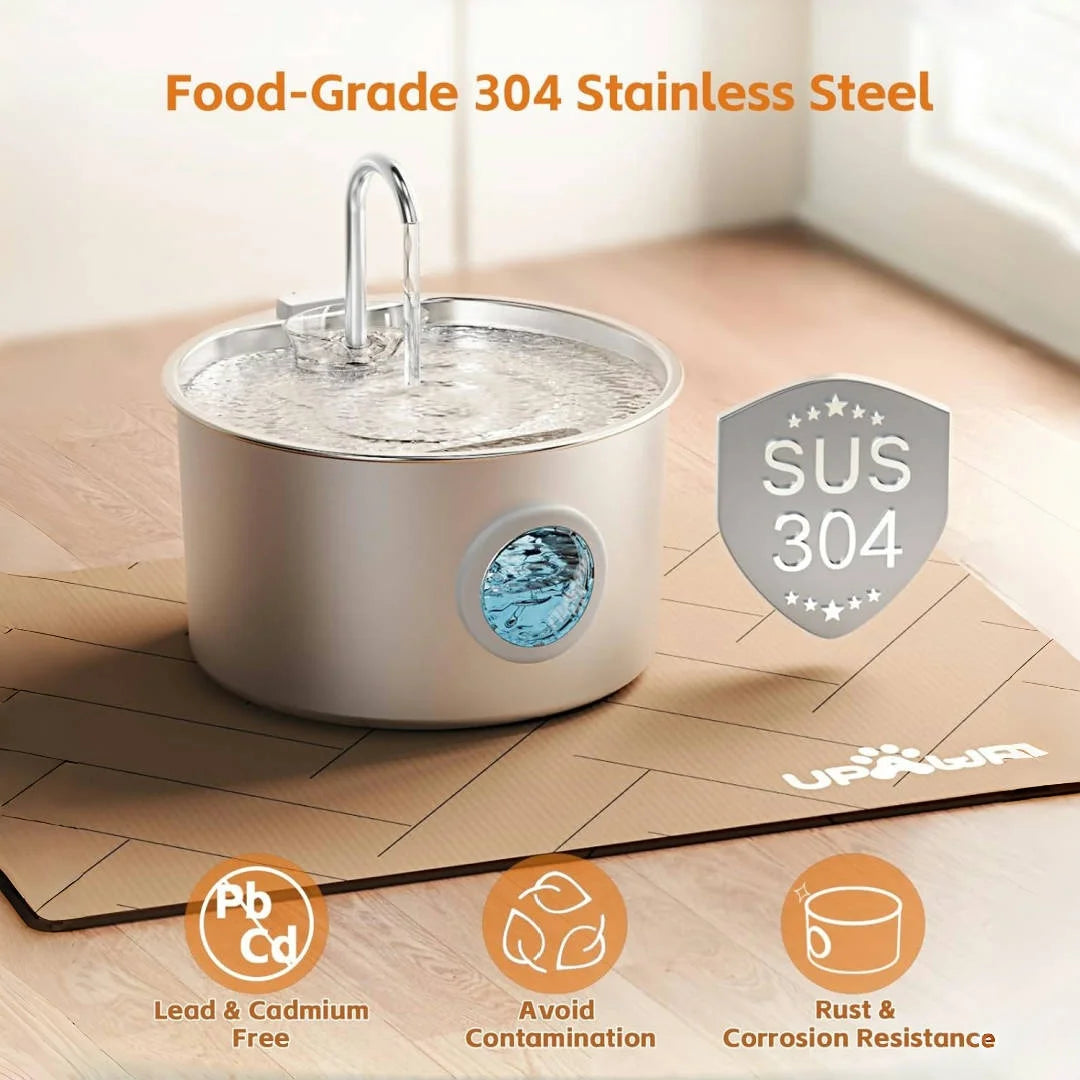 Opeth Stainless Steel Automatic Pet Water Fountain Dispenser