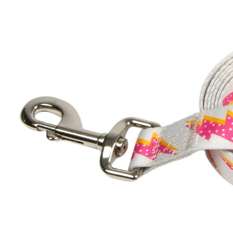 Reliable Polyester Lightning Bolt Dog Leash For Daily Walks