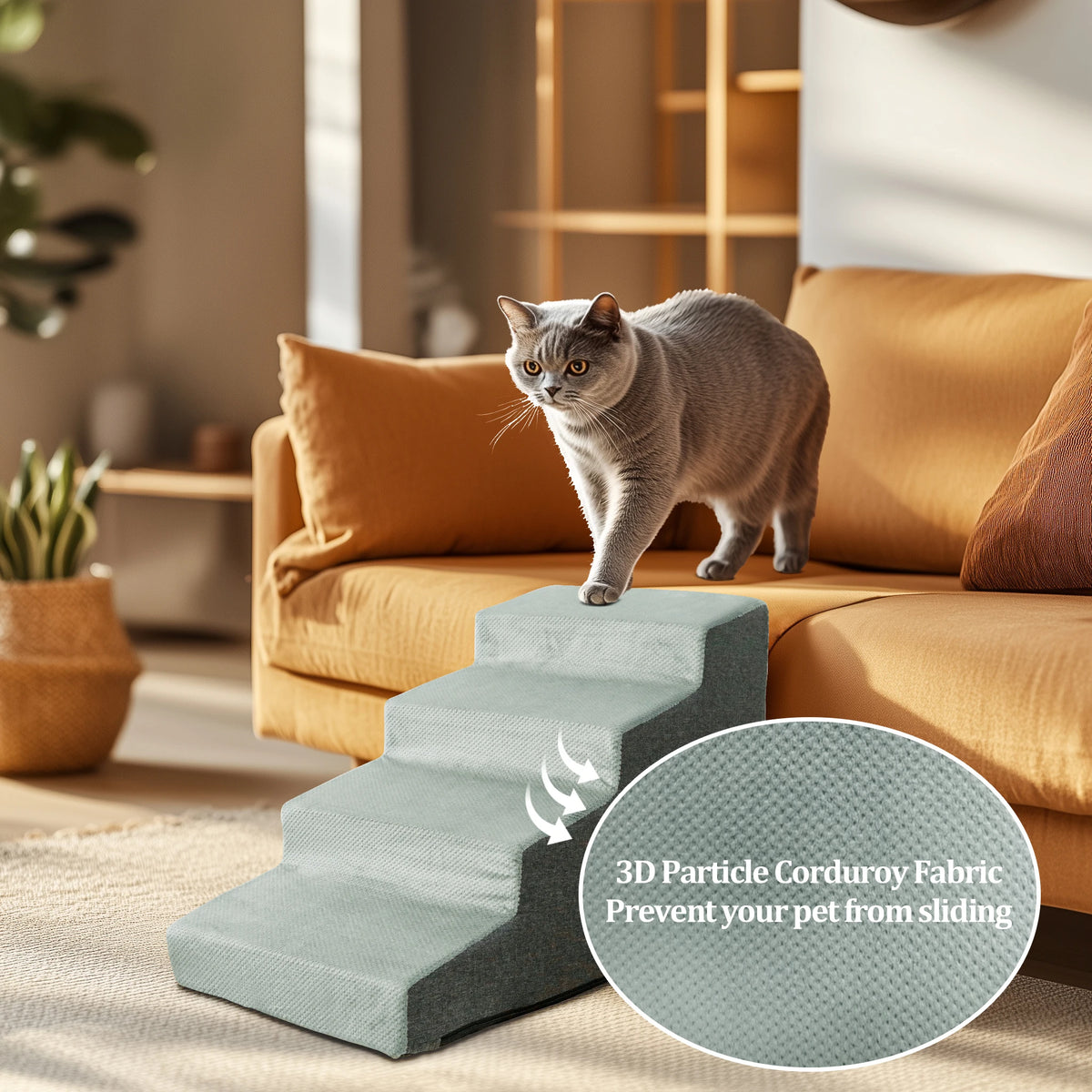 Non Slip High Density Foam Dog Stairs For Small Puppies