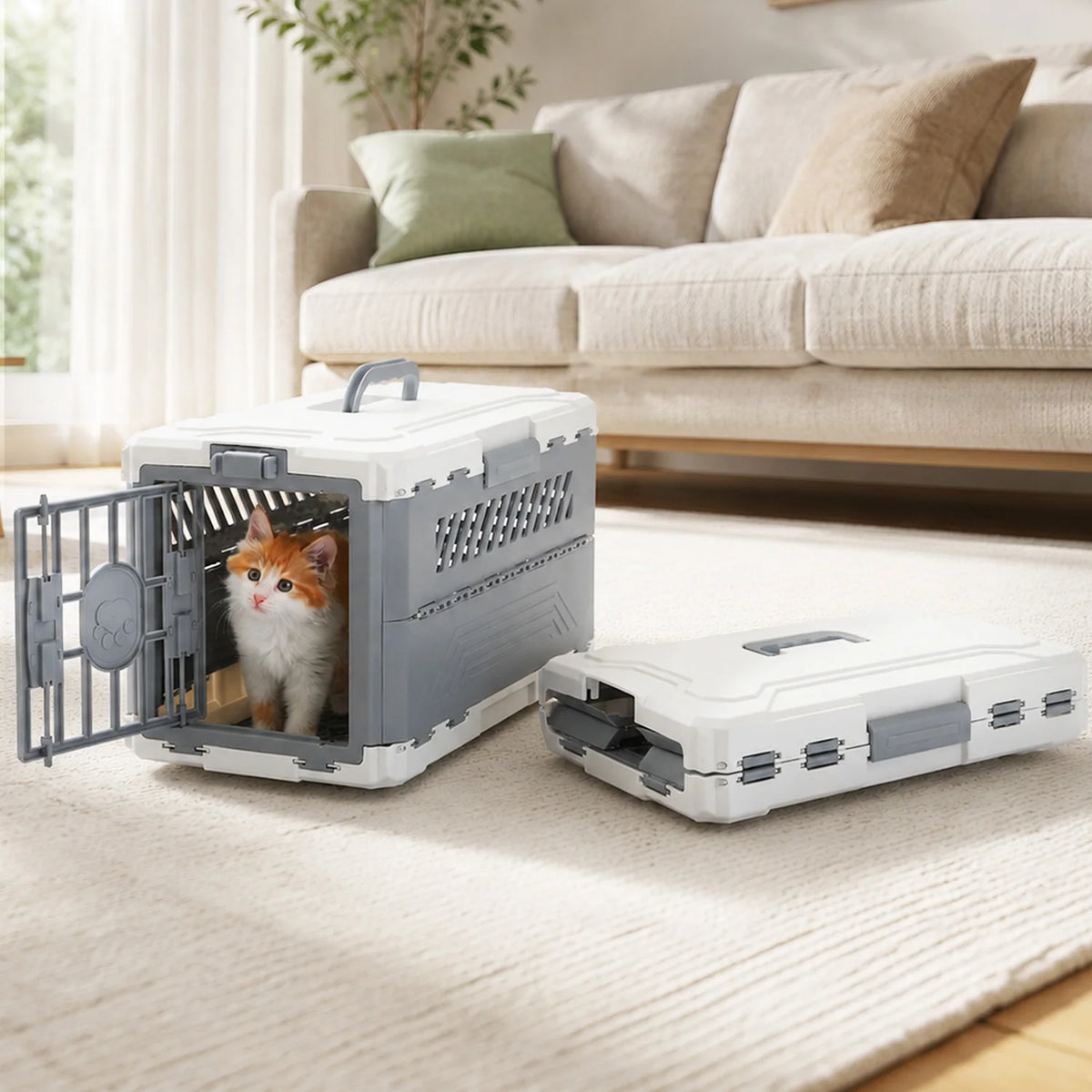 PAWZ Road Foldable Pet Carrier Collapsible Cat Dog Travel Crate