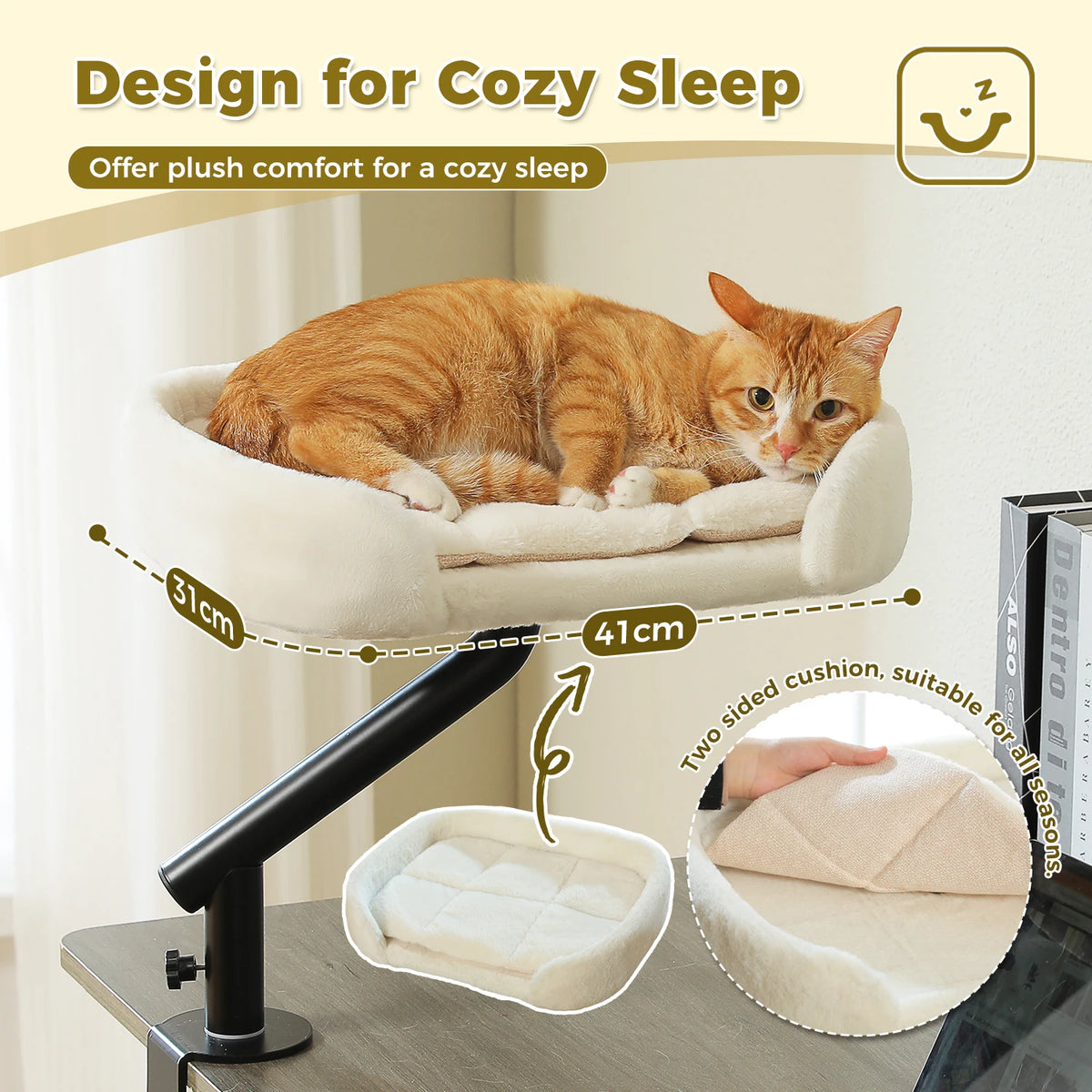 PAWZ Road Premium Adjustable Indoor Cat Desk Bed Stand