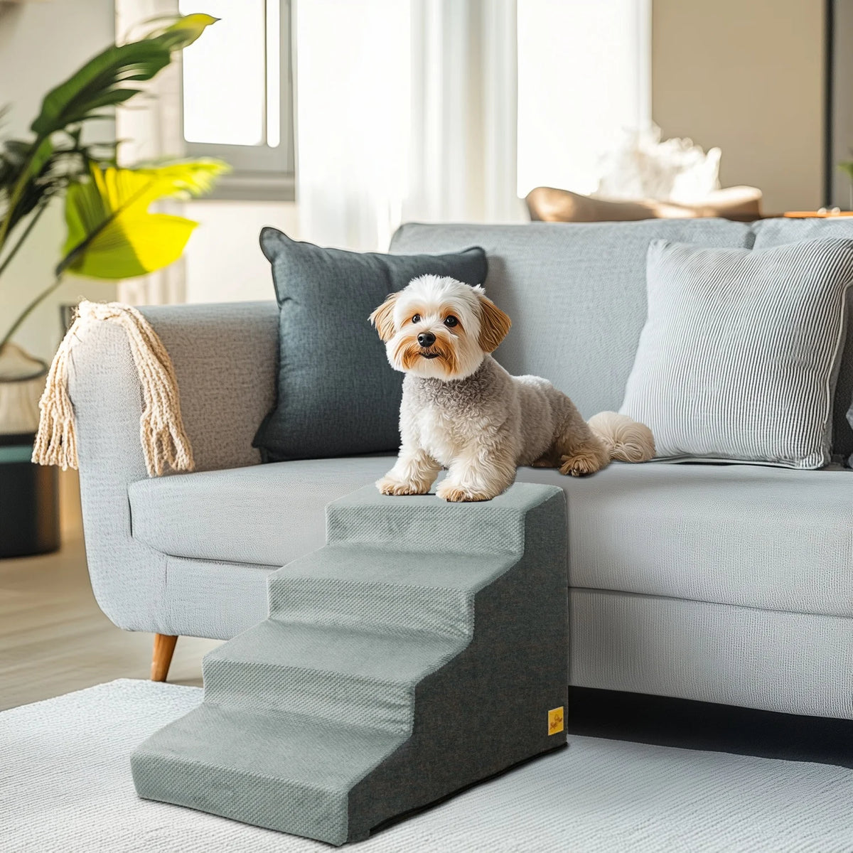 Comfortable Pet Steps For Small Dogs Non Slip Washable Cover