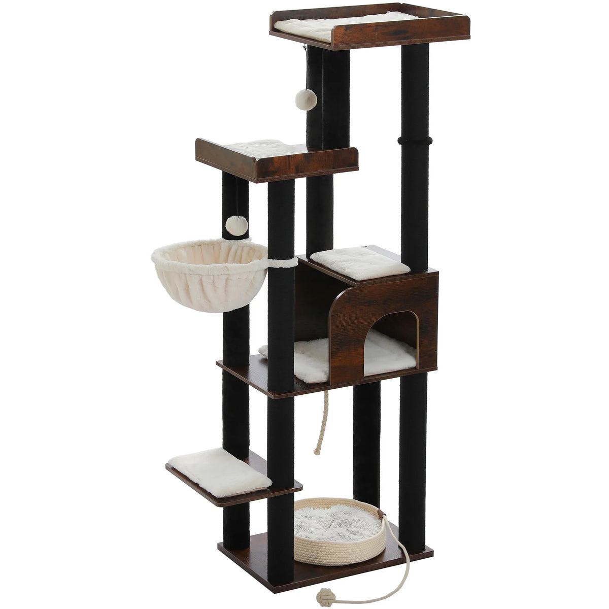 PAWZ Road Cat Tower With Bed And Cotton Rope Posts