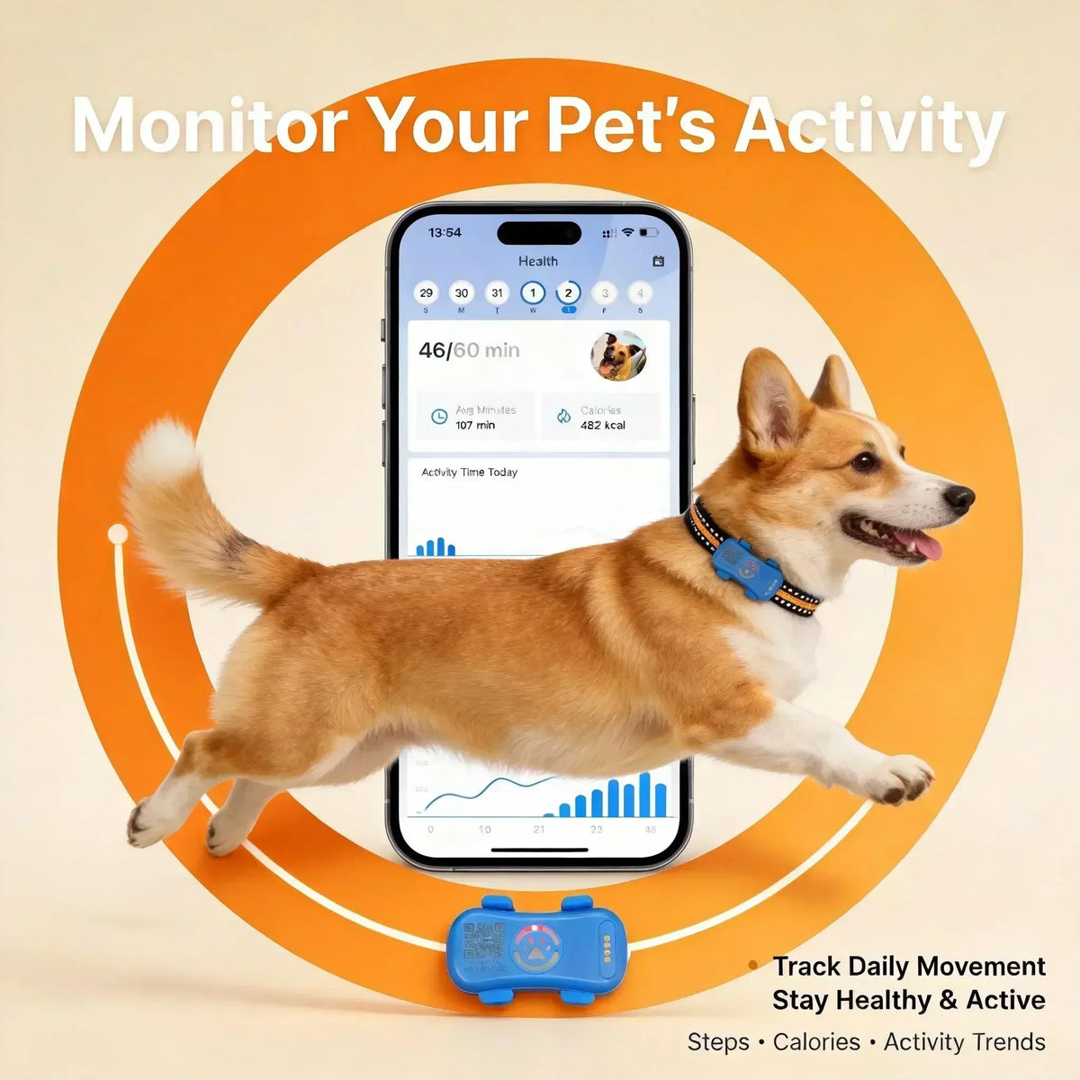 WANWAYTECH 4G GPS Pet Tracker Real Time Location IP67 Waterproof