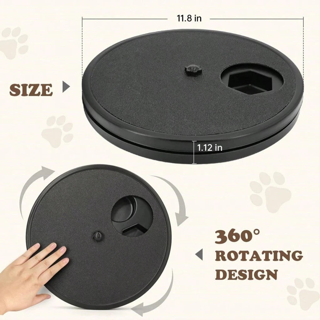 Dog Paw Nail Scratch Board With Food Storage Compartment Tray