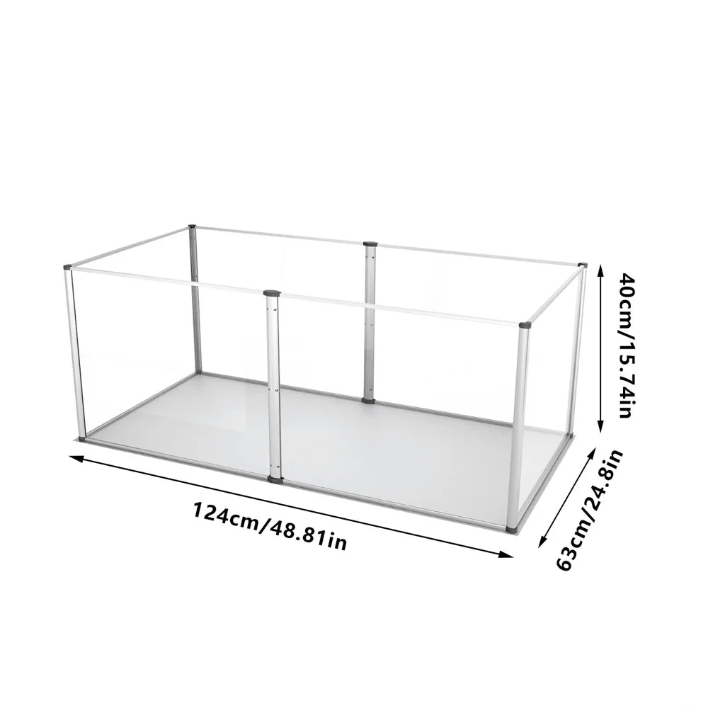 Borwart Acrylic Dog Playpen Transparent Indoor Pet Enclosure