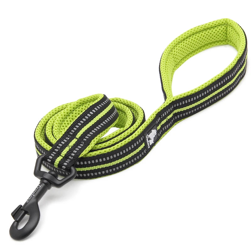 Winhyepet Premium Padded Nylon Dog Leash With Reflective Trim