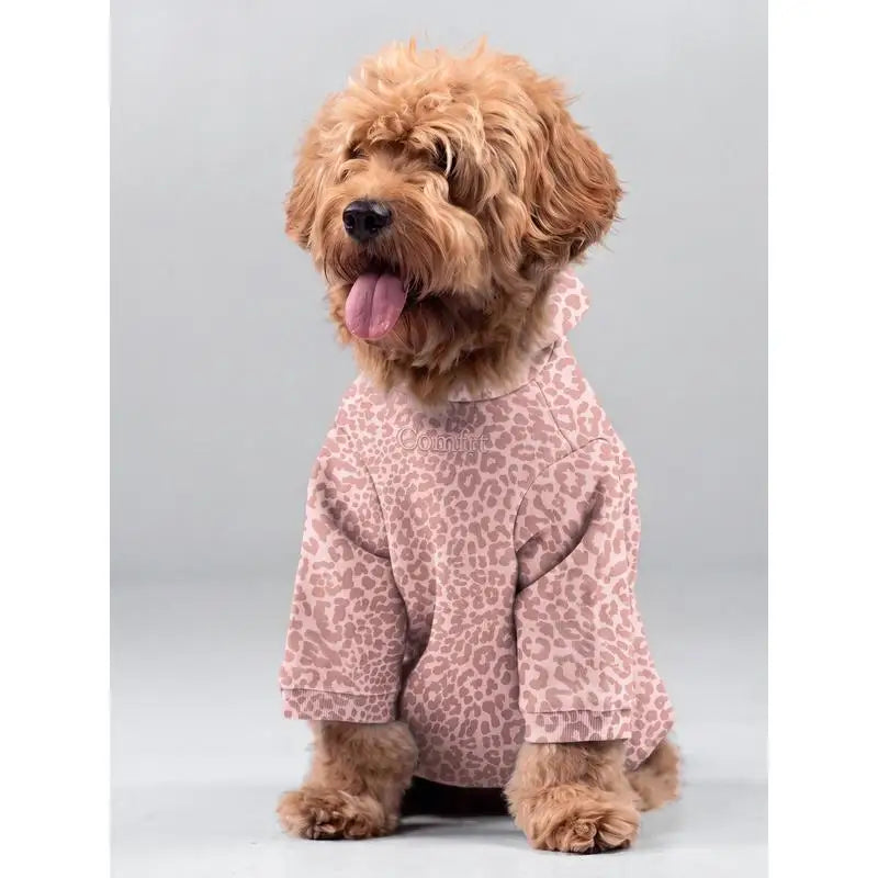 Soft Cotton Blend Pet Dog Hoodie With Leash Opening