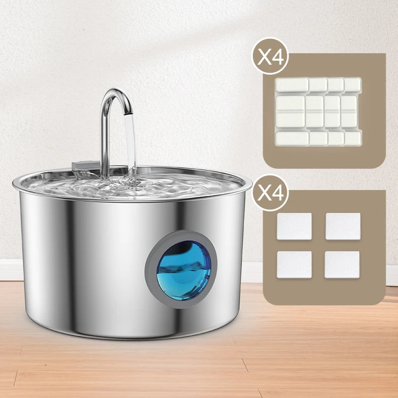 Opeth Stainless Steel Automatic Pet Water Fountain Dispenser