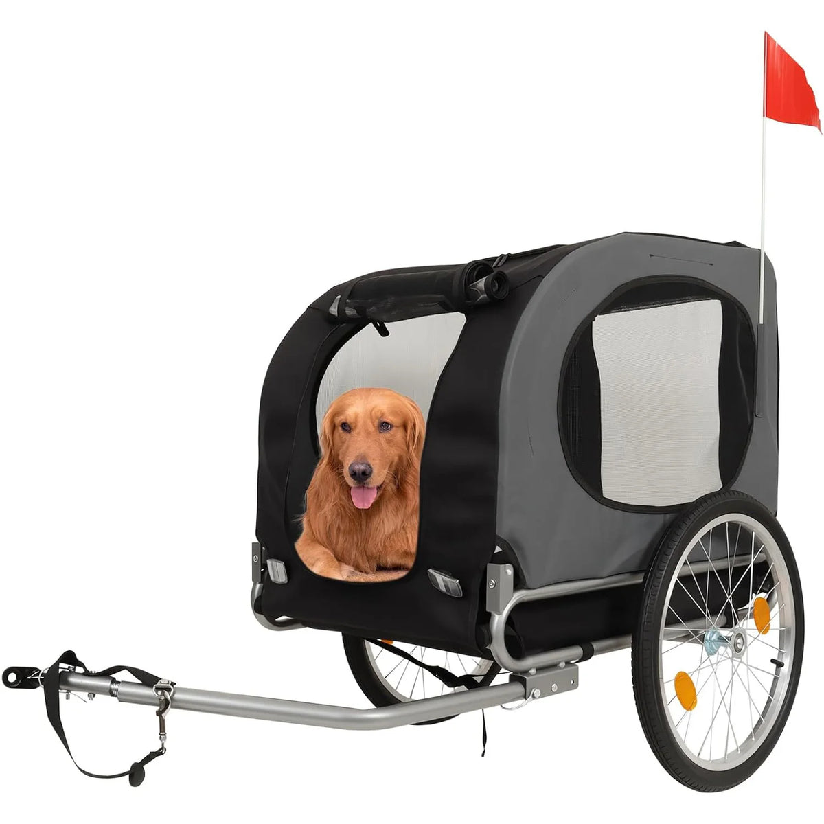 HiMiss Dog Bike Trailer And Jogging Stroller With Waterproof Frame
