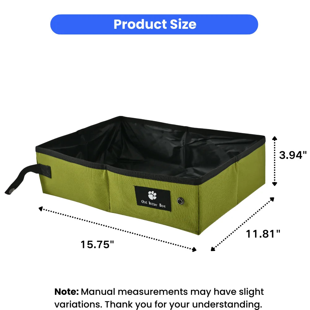 Foldable Waterproof Portable Cat Litter Box Travel Litter Tray.