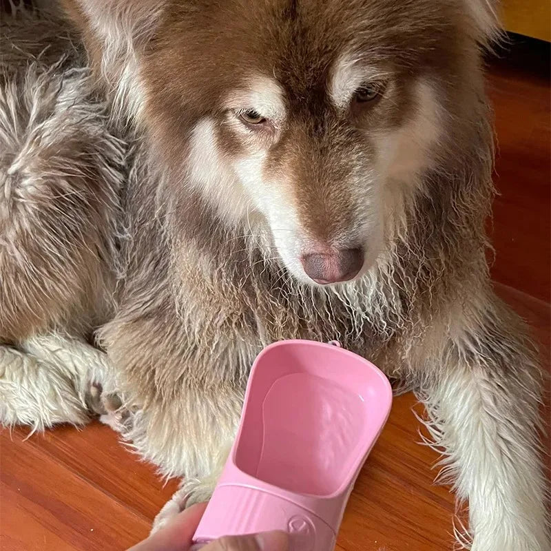 Portable Pet Water Bottle With Food Container For Dogs