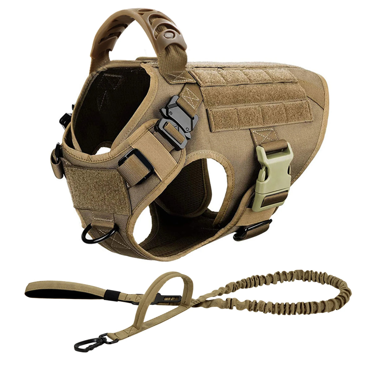 PETRAVEL Padded Nylon Dog Harness With Adjustable Leash Set