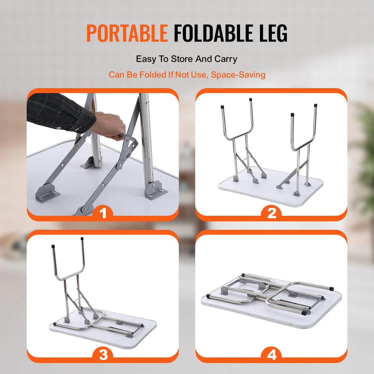 SucceBuy Foldable Stainless Steel Pet Grooming Table With Clamp
