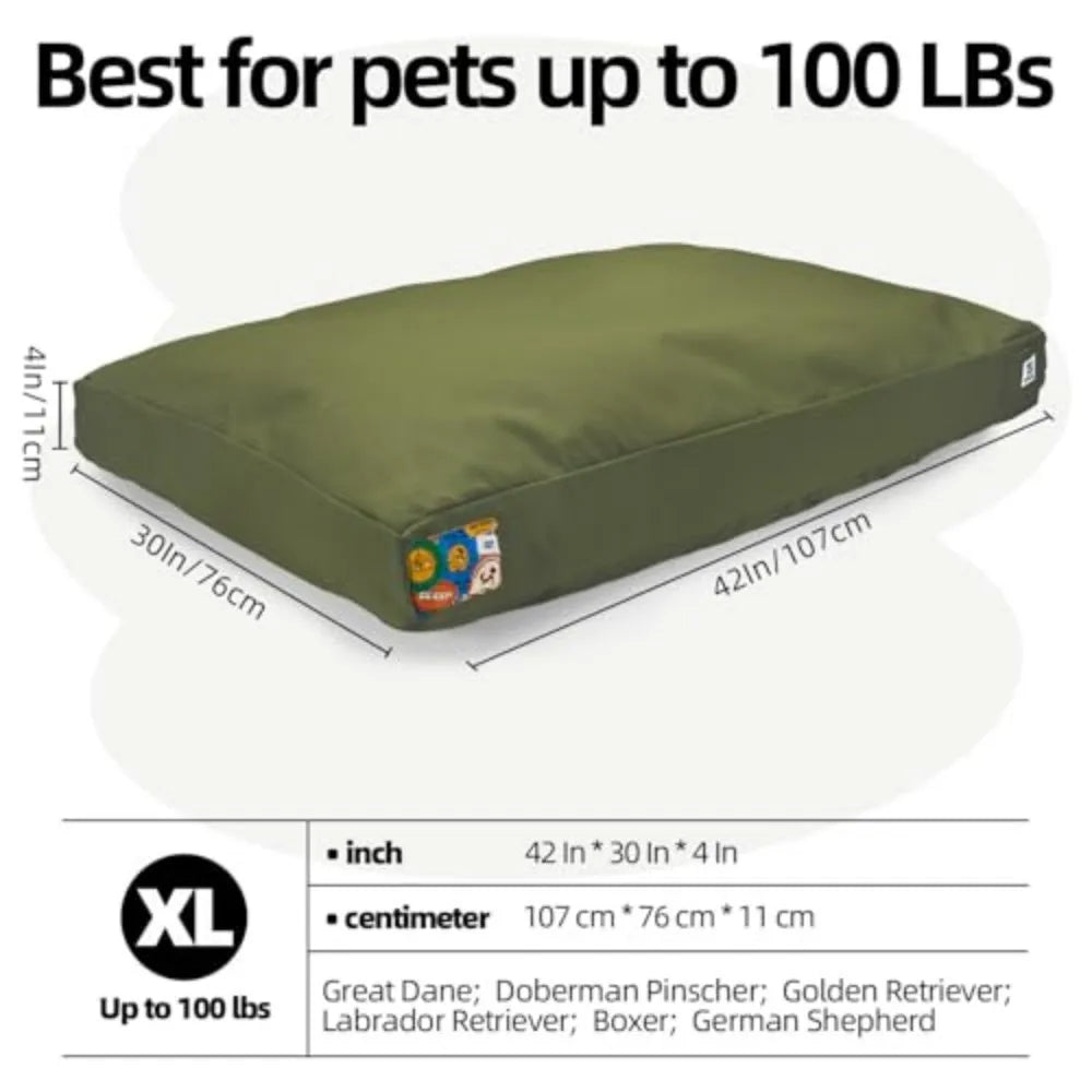 Waterproof Canvas Dog Bed For Indoor Outdoor Pet Comfort