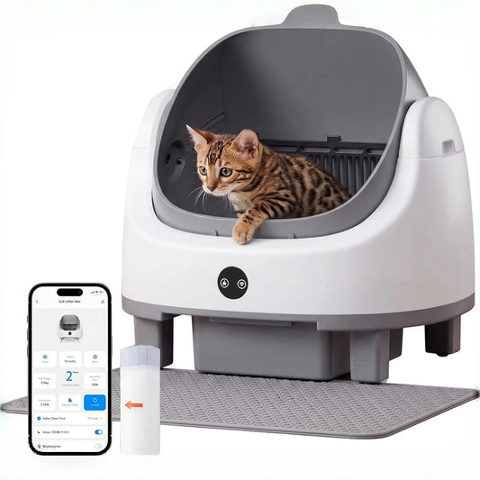 Nordivale Automatic Self Cleaning Cat Litter Box With Odor Control