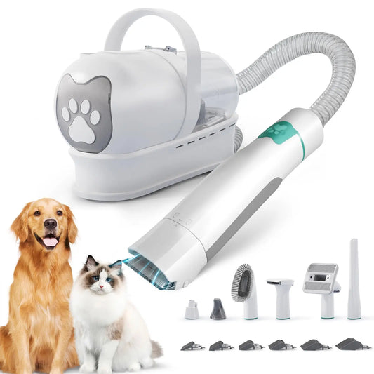 Electric Dog Grooming Vacuum Trimmer Kit For Dogs And Cats