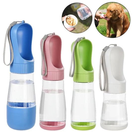 Portable Pet Water Bottle With Food Container For Dogs