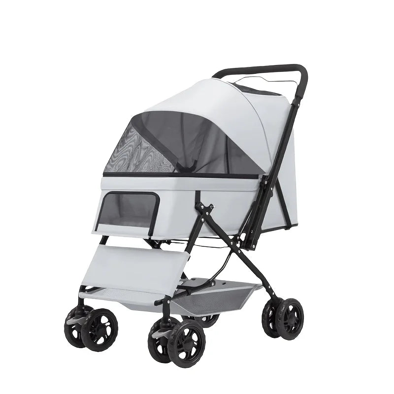 Premium Four Wheel Pet Stroller For Dogs Cats Portable Travel
