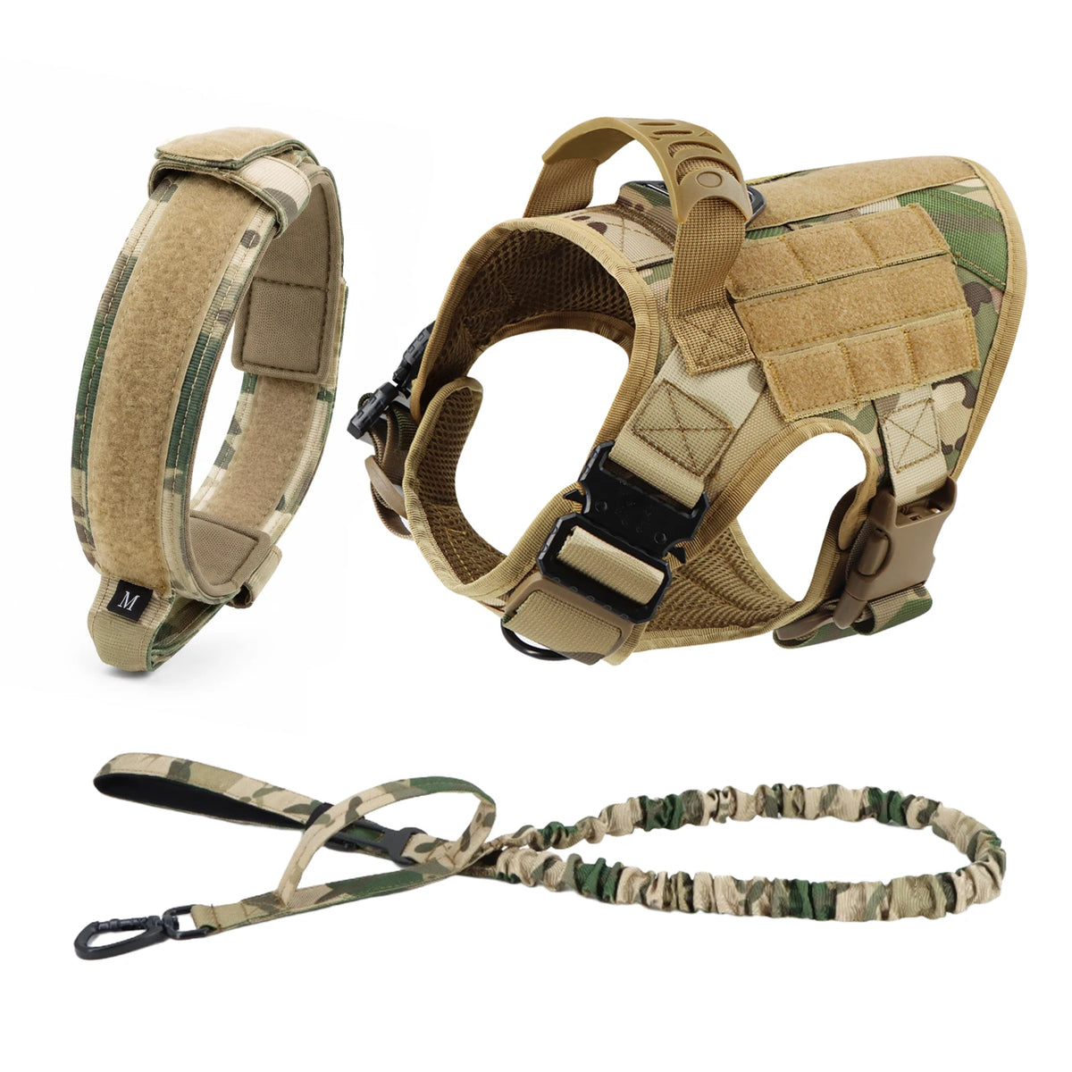 PETRAVEL Padded Nylon Dog Harness With Adjustable Leash Set