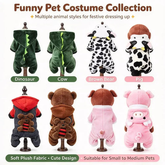 Fleece Dog Hoodie Jacket Warm Winter Pet Apparel For Puppies