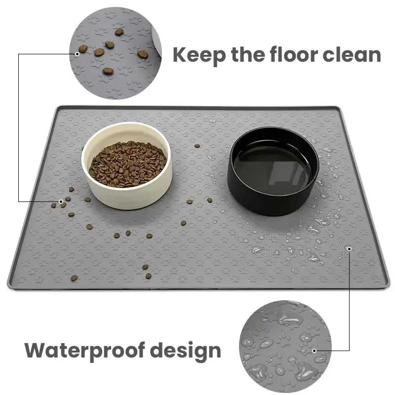 Elevated Wooden Stand Stainless Steel Raised Cat Food Bowl