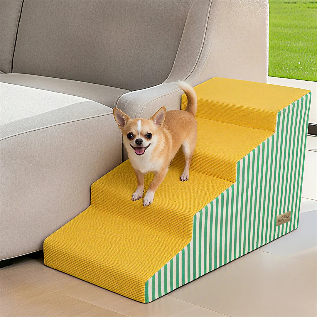 Premium High Density Foam Dog Stairs With Washable Cover