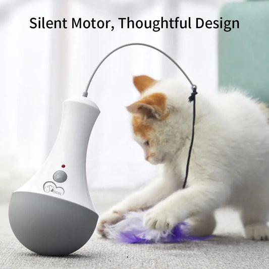 Automatic Interactive Feather Cat Teaser Toy For Indoor Kittens