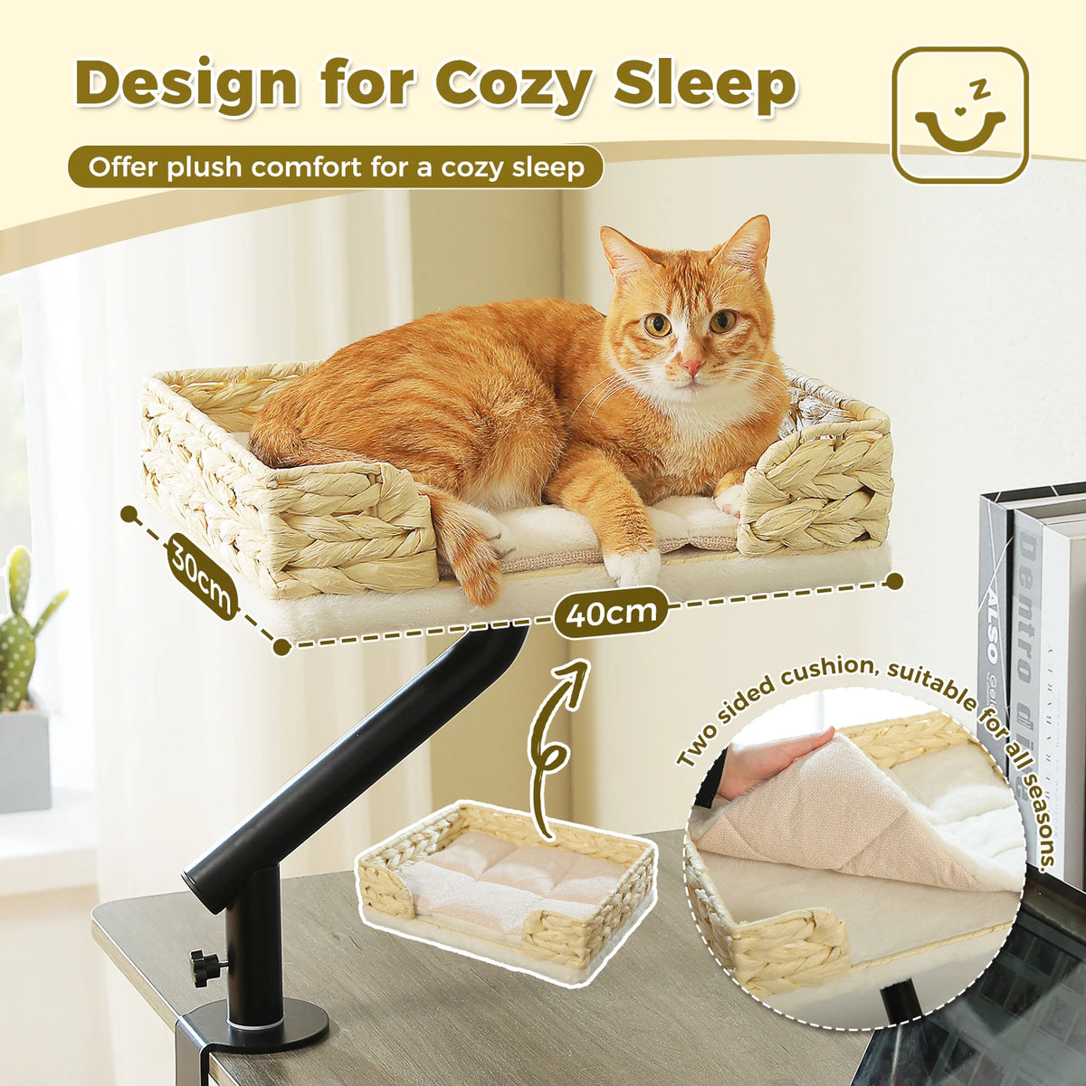 PAWZ Road Premium Adjustable Indoor Cat Desk Bed Stand