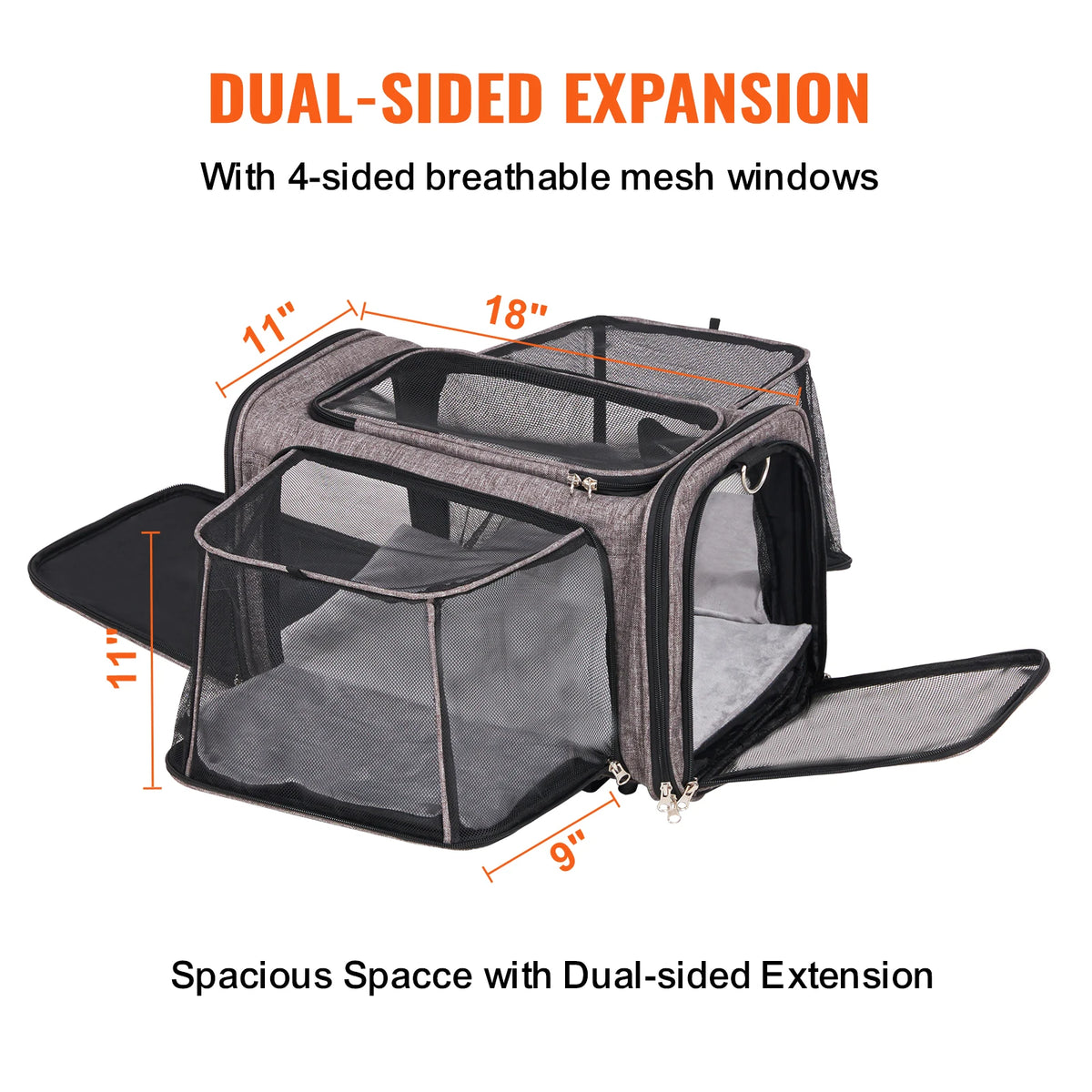 Wheeled Pet Carrier Backpack With Telescopic Handle And Shoulder Strap