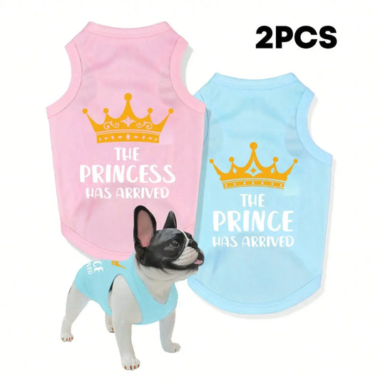 Breathable Pet Prince Princess Vest Set For Dogs And Cats