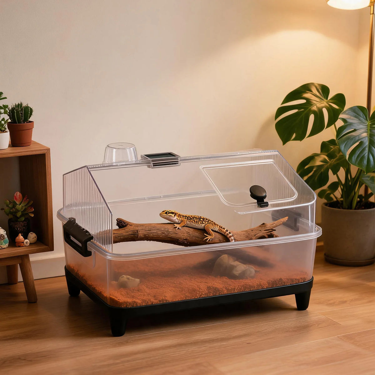 HiMISS Acrylic Reptile Terrarium Kit With Heating Pad