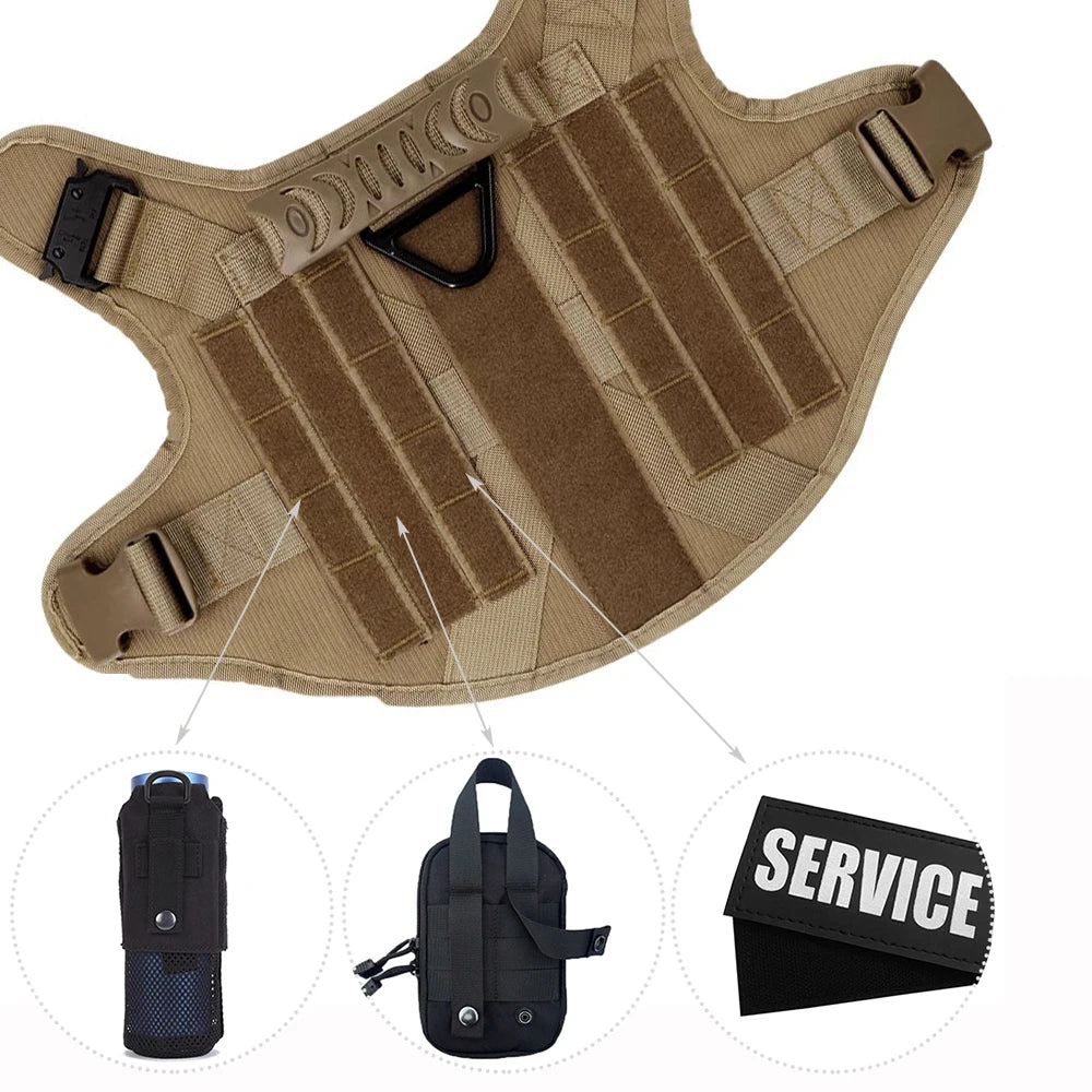 PETRAVEL Padded Nylon Dog Harness With Adjustable Leash Set
