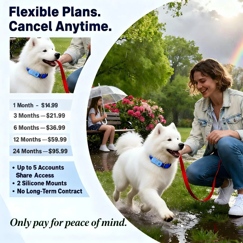 Wanwaytech 4G GPS Pet Tracker Featuring Unlimited Coverage Via WiFi