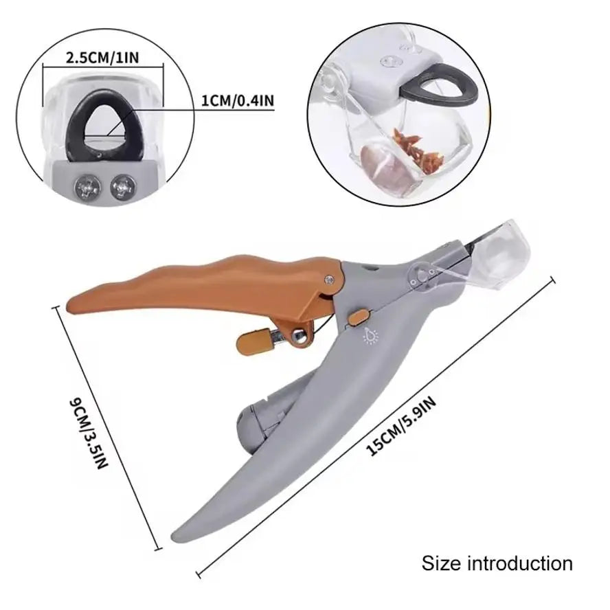 Stainless Steel LED Pet Nail Clippers for Safe Dog Grooming